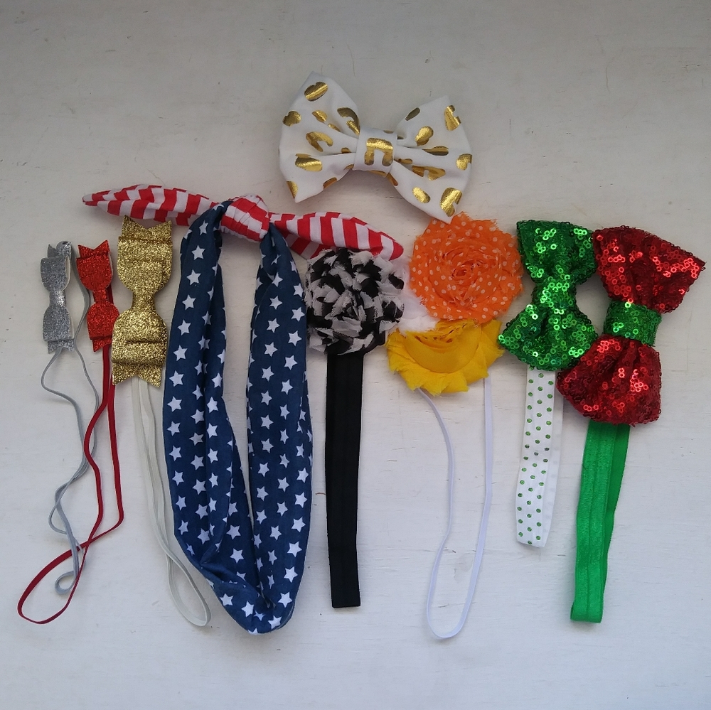 🔥 Headband & Bow 9 Piece Bundle